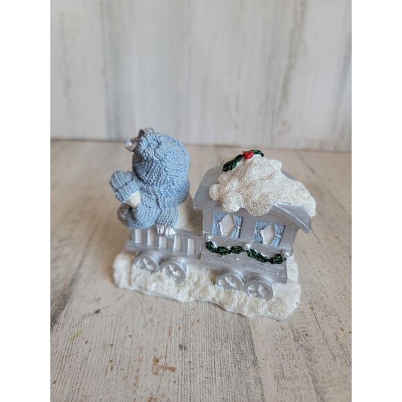 Encore Snowman Buddies train conductor mistletoe collectible Xmas - Picture 4 of 6